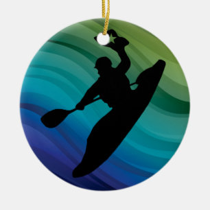 Rodeo Kayak Ceramic Ornament