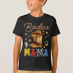 Rodeo Mama Western Birthday Cowboy Matching Family T-Shirt