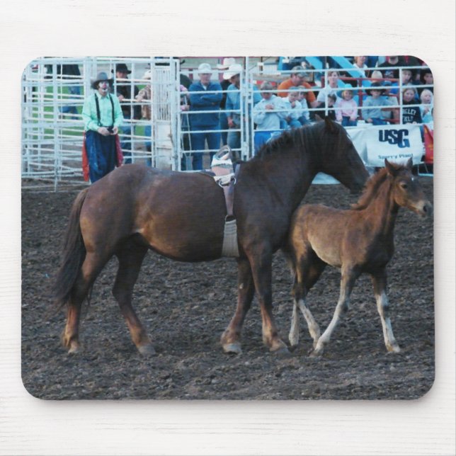 Rodeo Mare and Foal Mouse Pad (Front)