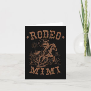 Rodeo Mimi Western Cowboy Family Matching Mother's Card
