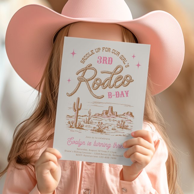 Rodéo modifiable Invitations de fête d'anniversair (Créateur téléchargé)