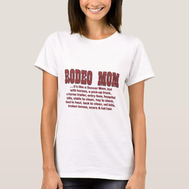 Rodeo Mom - Red T-Shirt (Front)