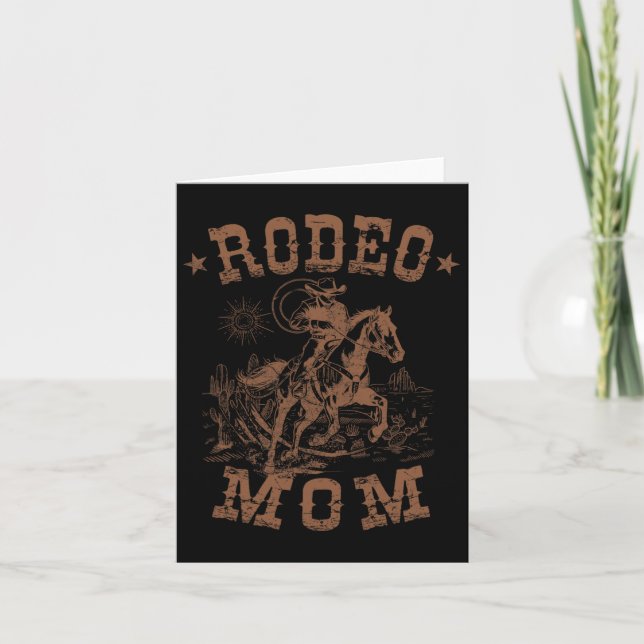 Rodeo Mom Western Cowboy Mommy Family Matching Mot Card (Front)