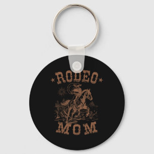 Rodeo Mom Western Cowboy Mommy Family Matching Mot Keychain