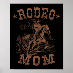 Rodeo Mom Western Cowboy Mommy Family Matching Mot Poster