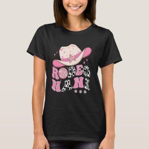 Rodeo Nani Pink CowGirl 1St Birthday Disco Groovy T-Shirt
