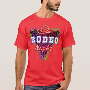 Rodeo Night Leopard Neon Cowboy Hat672 T-Shirt