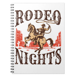 Rodeo Nights Cowboy Cowgirl Western Country Notebook