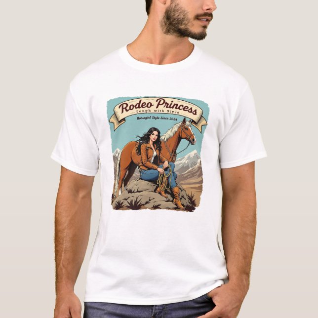 Rodeo Princess T-Shirt Design – Bold and Stylish W (Front)