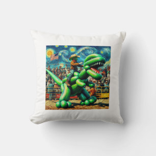 Rodeo Rex - Dino Cowboy Nursery Pillow
