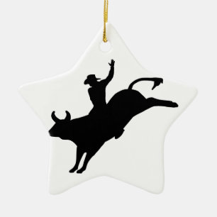 Rodeo Rider Ceramic Ornament
