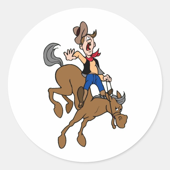 Rodeo Rider Classic Round Sticker (Front)