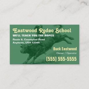 Rodeo School Bull Rider Training / Instructor Business Card