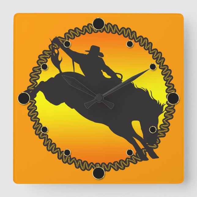 Rodeo Sunset  Wall Clock (Front)