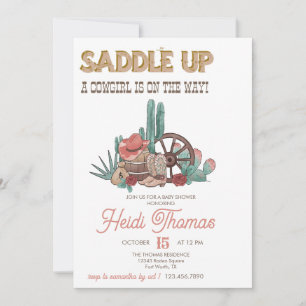 Rodeo Themed   Western Baby Shower Invitation