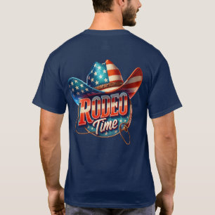 Rodeo Time Text Avec T-shirt occidental Casquette