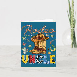 Rodeo Uncle Western Birthday Cowboy Matching Famil Card