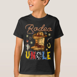 Rodeo Uncle Western Birthday Cowboy Matching Famil T-Shirt