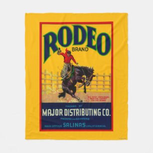 Rodeo Vegetable LabelSalinas, CA Fleece Blanket