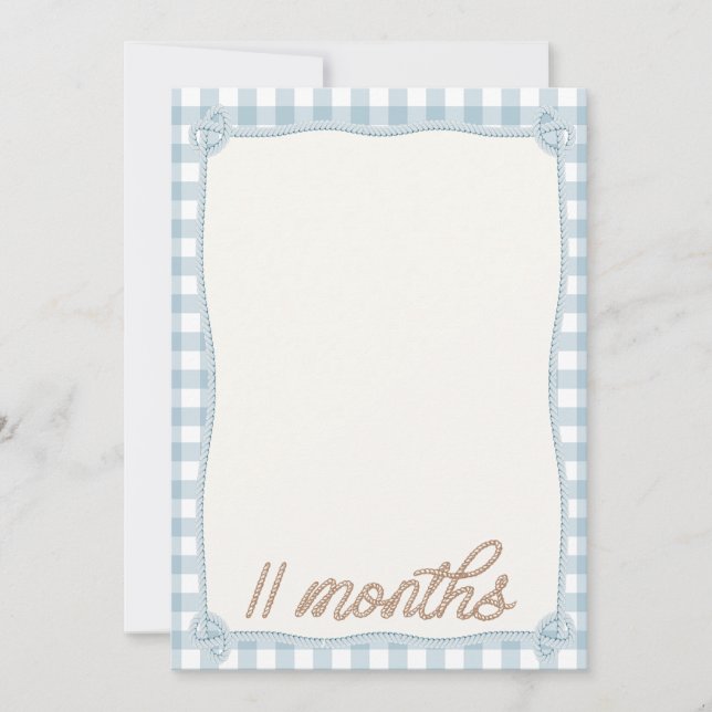 Rodéo vintage Plaid 11e mois Carte mensuelle (Devant)