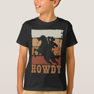 Rodeo Western Country Howdy Horseback Riding Retro T-Shirt