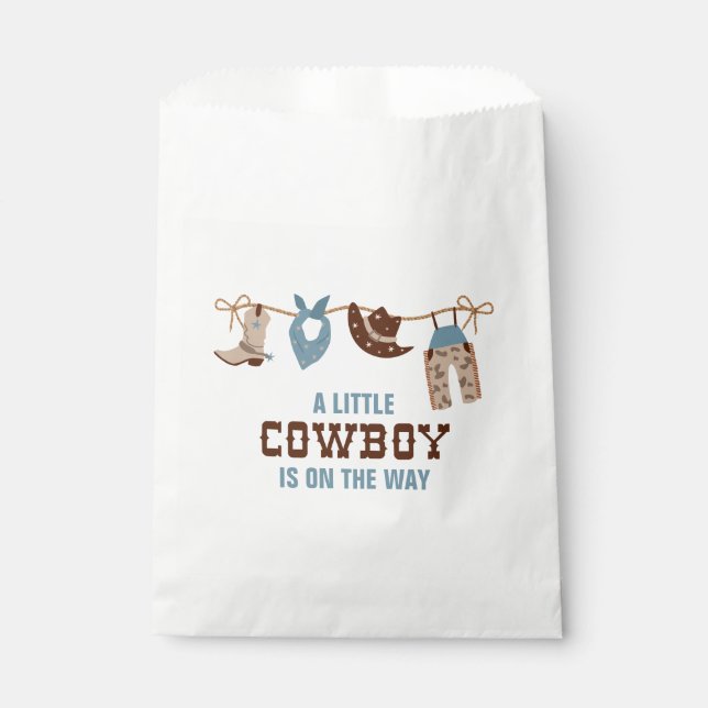 Rodeo Western Cowboy Baby Shower Favour Bag (Front)