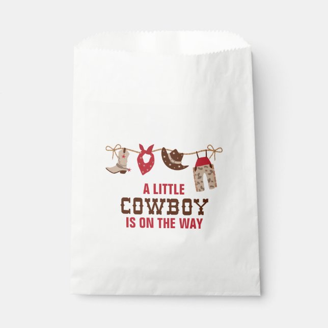 Rodeo Western Cowboy Baby Shower Favour Bag (Front)