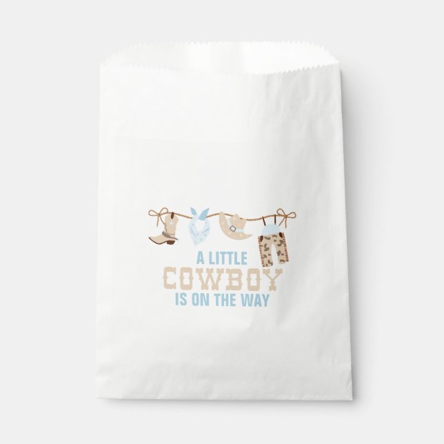 Rodeo Western Cowboy Baby Shower Favour Bag (Front)