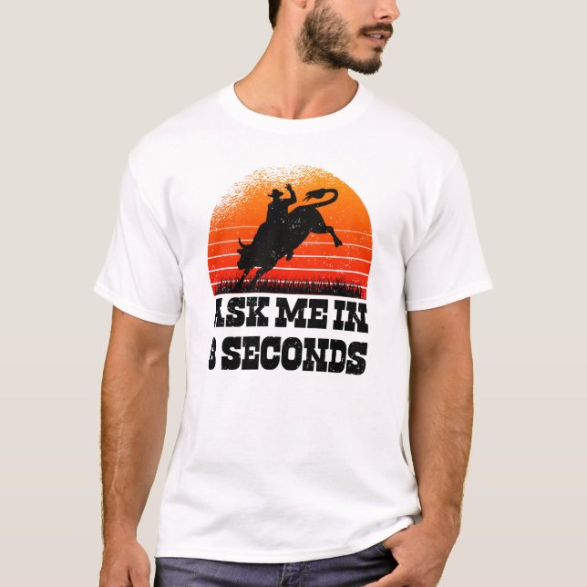 Rodeo Western Cowboy Wild West Retro Bull T-Shirt (Front)