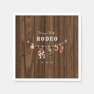 Rodeo Wild West rustic Western cowboy birthday Napkin