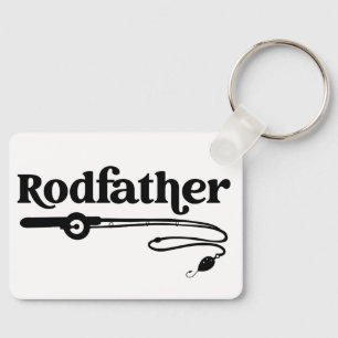 Rodfather fishing rod fathers that love to fish keychain