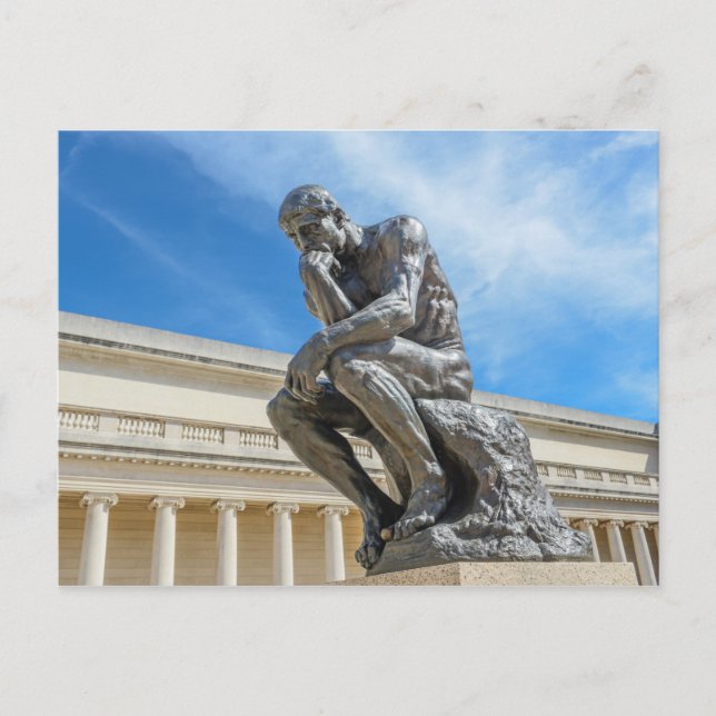 Rodin Thinker Statue Postcard (Front)