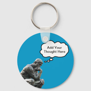 Rodin's Thinker - Add Your Custom Thought Keychain
