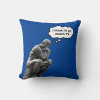 Rodin's Thinker Statue - I Think I'll Go Watch TV