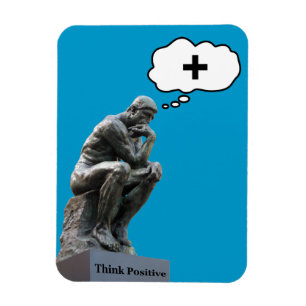 Rodin's Thinker Statue - Think Positive Magnet