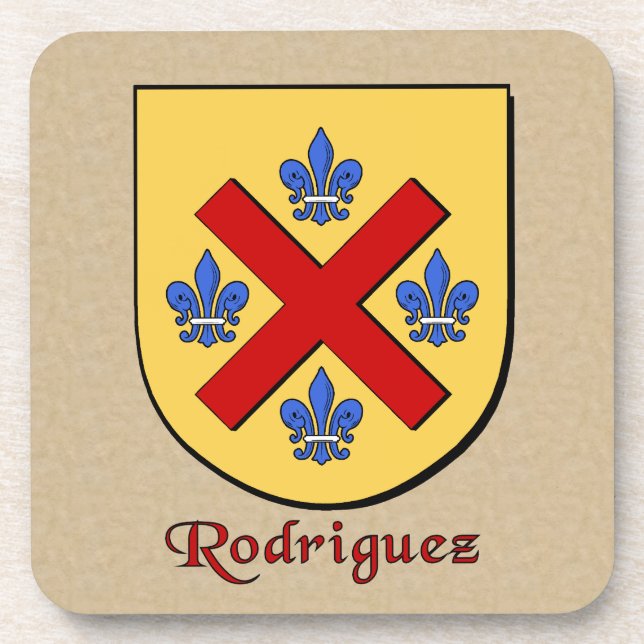 Rodriguez Family Shield Coaster (Front)