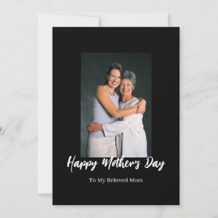 ROE Black & White Simple Mother’s Day Greeting Card