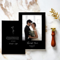 ROE Black & White Simple Photo Wedding
