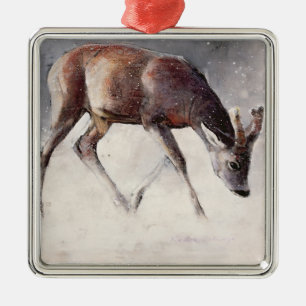 Roe Buck Winter 2000 Metal Ornament