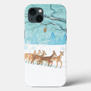 Roe deers in Winter iPhone 13 Case