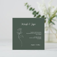 ROE Dusky Green & White Simple Wedding