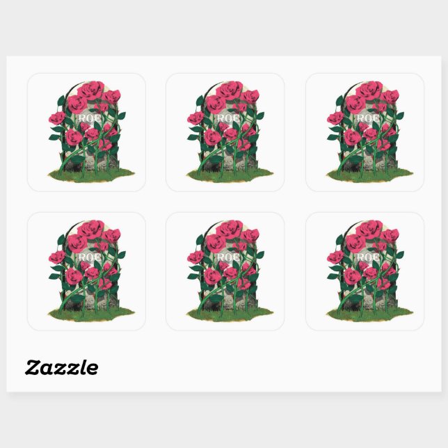 Roe Gravestone white background stickers (Sheet)