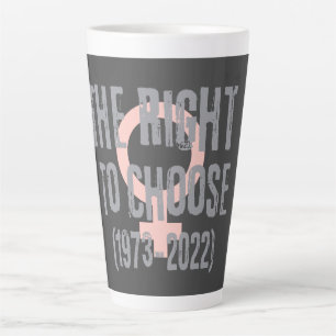 Roe V Wade Death Date Typography Latte Mug