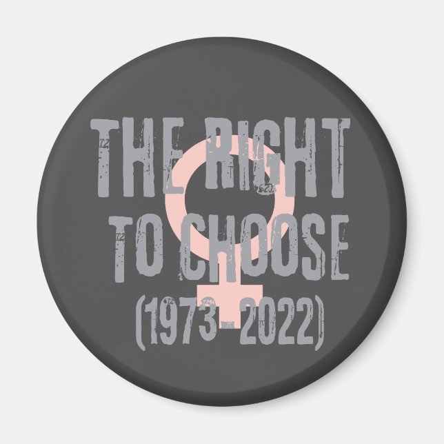Roe V Wade Death Date Typography  Magnet (Front)