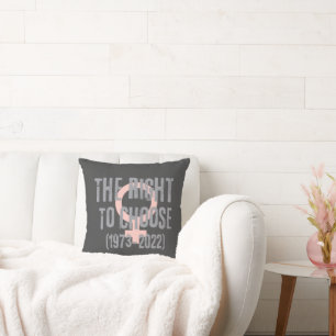 Roe V Wade Death Date Typography Throw Pillow