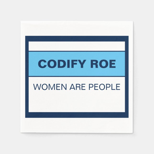 Roevember Codify Roe Women Are People Napkin (Front)