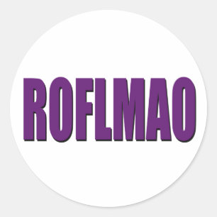 ROFLMAO purple Classic Round Sticker