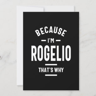 Rogelio Personalized Name Birthday Invitation