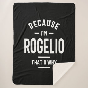 Rogelio Personalized Name Birthday Sherpa Blanket