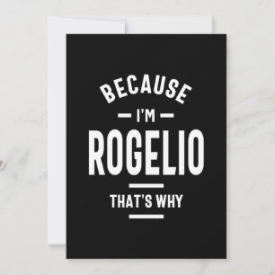 Rogelio Personalized Name Birthday Thank You Card